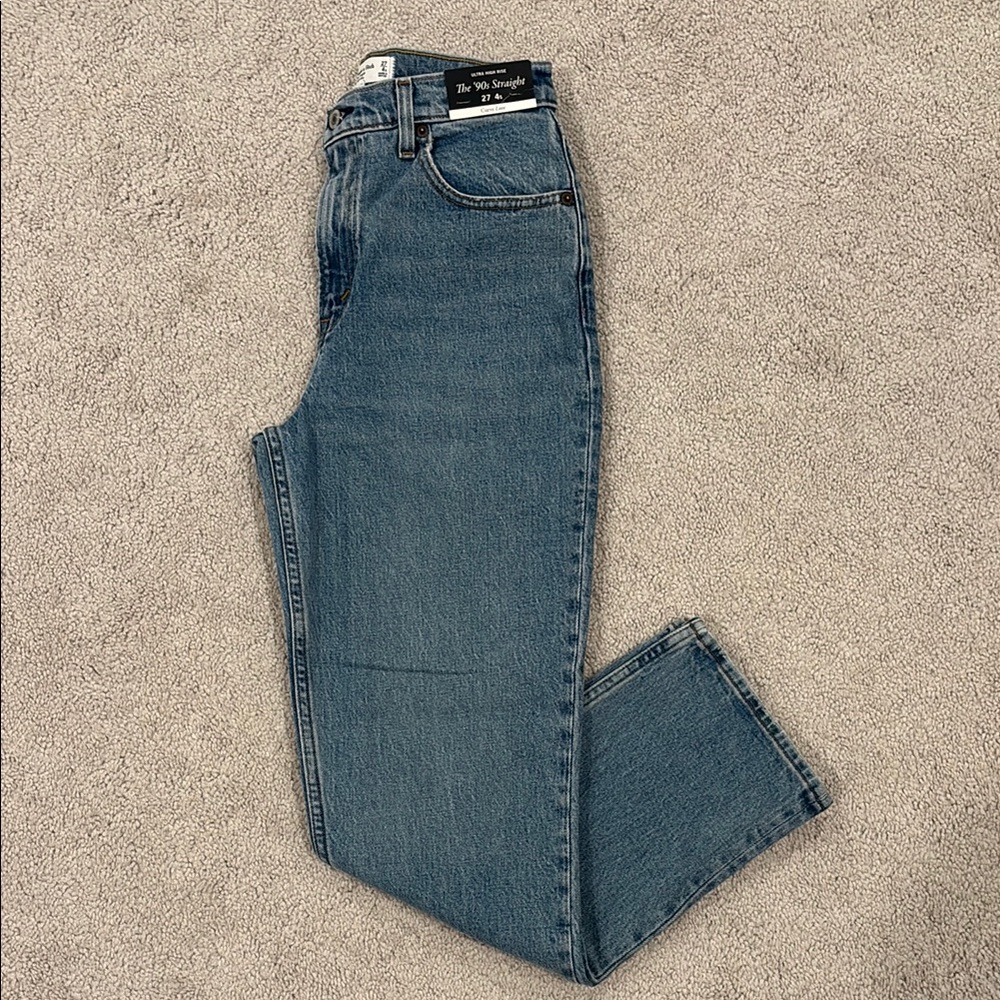 Abercrombie & Fitch The 90’s Straight Ultra High Rise Women Jeans Size 27 Short